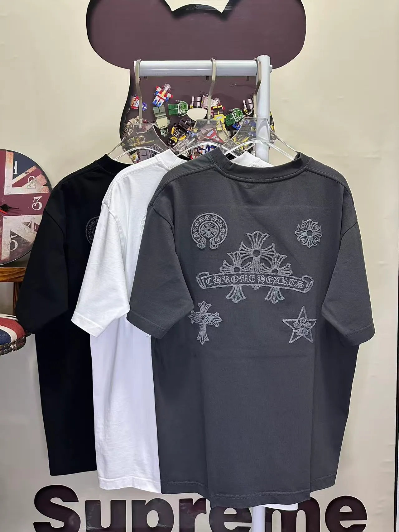 L 26213# Come Hearts ！ g ！ ！！！ ！！ ： 🪡 ➕ ：Black White Gray SIZE：S-XXL